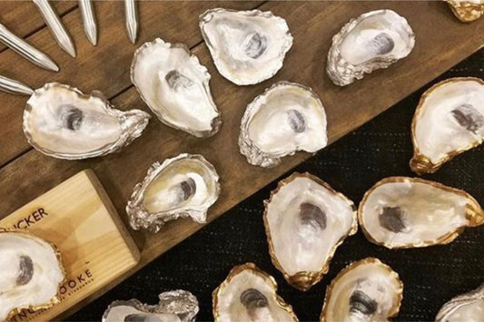 Gilded Oyster Dishes